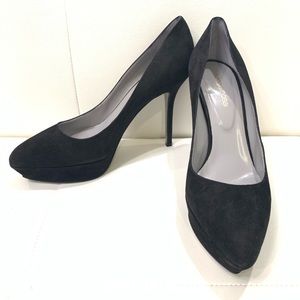 SERGIO ROSSI Black Suede Heels Sz 39